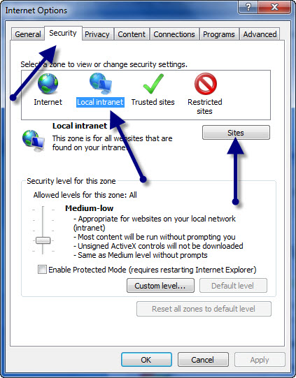 Internet Options