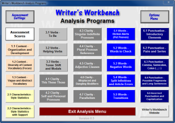 Writer's Workbench Analysis Menu