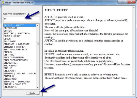 Word Use example